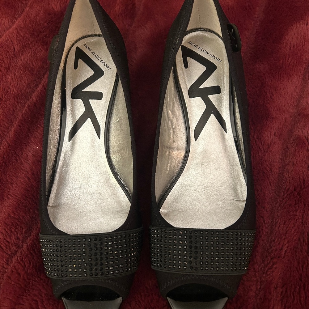 Anne Klein Open Toe Wedge Shoes Size 9.5M